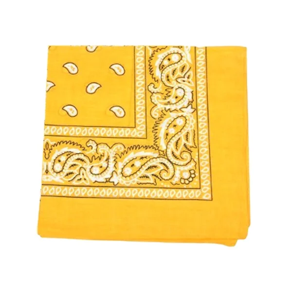 Mechaly Paisley 100% Polyester Unisex Bandanas - 75 Pack - Bulk Wholesale - Yellow