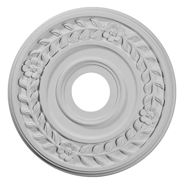 16 1/4x22OD x 3 5/8x22ID x 1x22P Wreath Ceiling Medallion (Fits Canopies Up to 5 1/2x22) - Hand-Painted Black Pearl