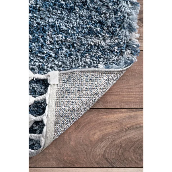 nuLOOM Rugs Contemporary Brooke Shag Blue 7& 10x22 x 11& Area Rug
