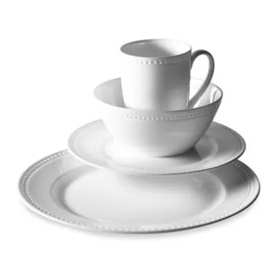 Tabletops Unlimited Otella Bone China 16-Piece Dinnerware Set - White