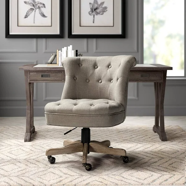 Chimu Task Chair with Tufted Back - Grey