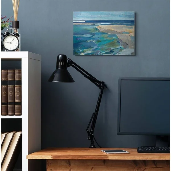 Stupell Home Decor Abstract Beach Landscape Wall Art - Blue, 36x48, 36 x 1.5 x 48 inches
