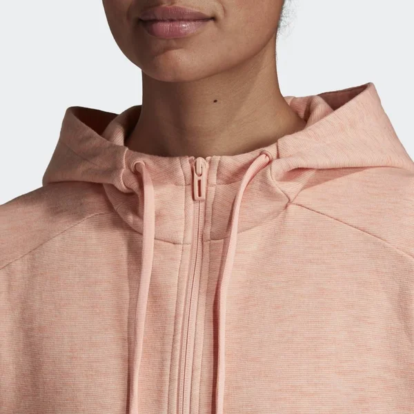 Adidas Women's ID Melange Hoodie - Large, Glow Pink