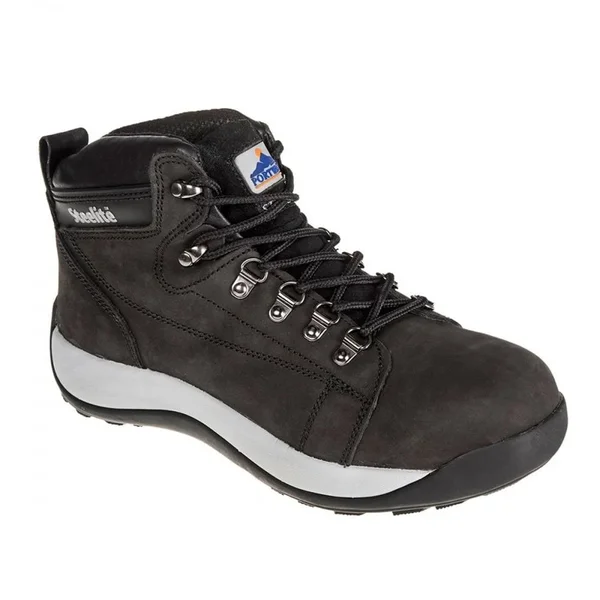 Portwest FW31 Mid-Cut Nubuck Boot SB Black Size: 10.5 Colour: Black - S