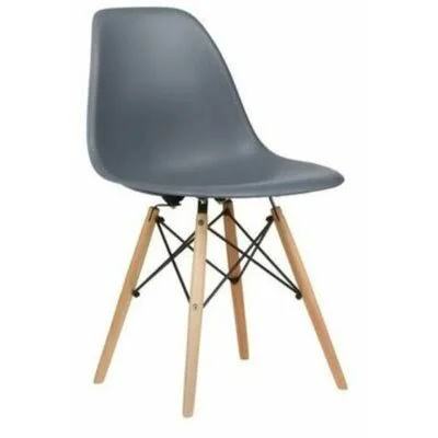 Coatesville Dining Chair Brayden Studio Seat Color: Gray, Leg Color: Natural Wood