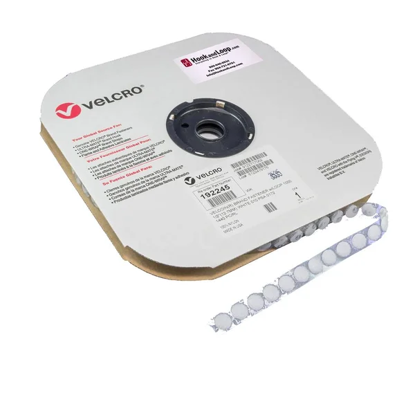 Velcro USA 192277 5/8x22 Loop 1000 VELCOIN with 0172 Adhesive-Black