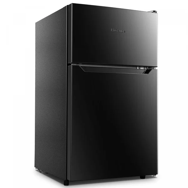 Hisense 3.2 Cu ft Two Door Mini Fridge with Freezer RT32D6ABE - Black