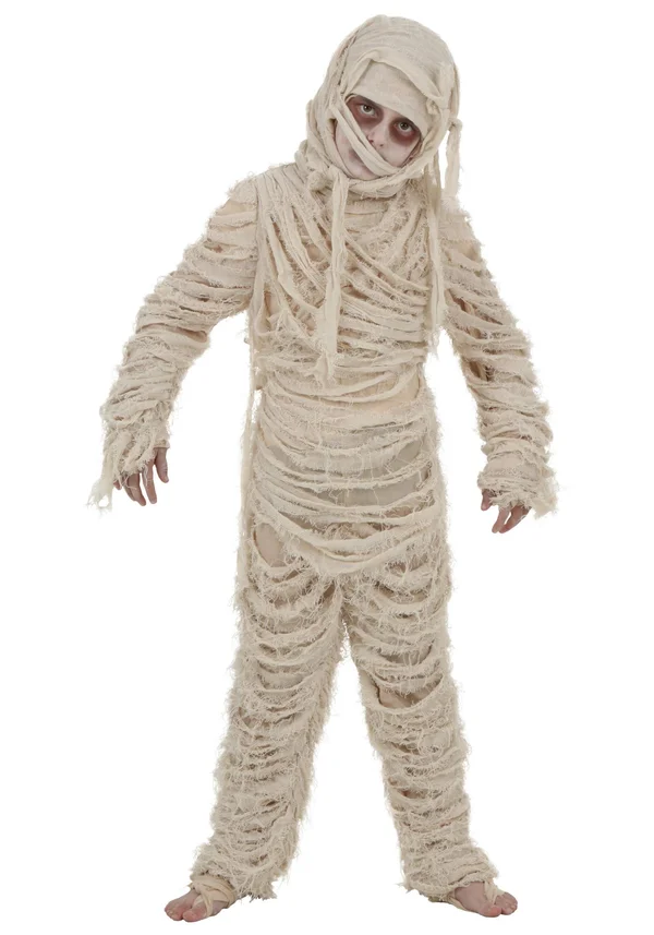 Mummy Costume for Boys, Original Halloween Costume, Kids, Boys, Beige, M, FUN Costumes