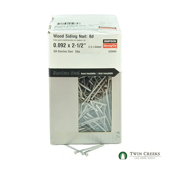 Simpson Strong-Tie S10snd5 Nail Siding Wood Stainless Steel 10D 5 lb.