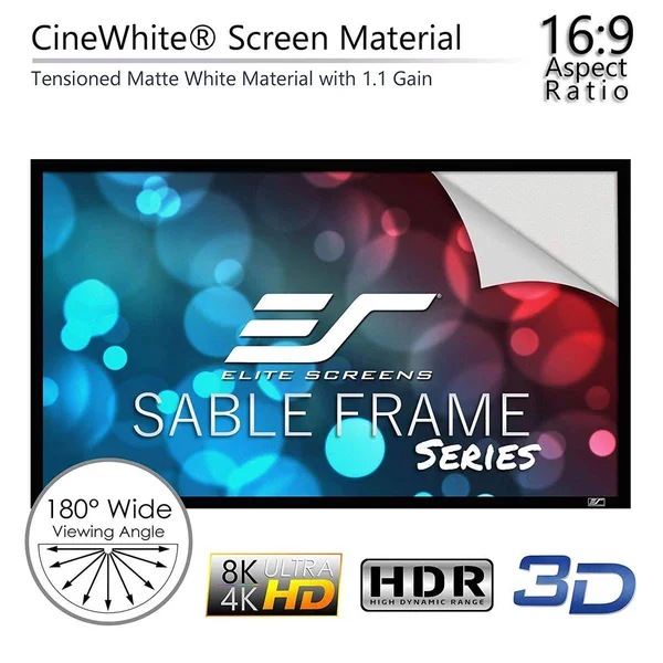 Elite Screens Sable Frame 150x22/16:9 - Acoustic Pro 1080 P3 ER150WH1-A1080P3