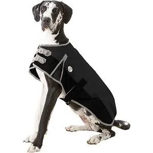 Derby Originals 600d Waterproof Dog Blanket Coat - 28.5-in, Black/Grey