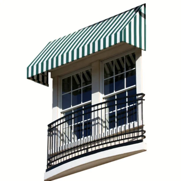 Awntech 3.38 ft. Wide New Yorker Window/Entry Awning (24 in. H x 42 in. D) Forest/White
