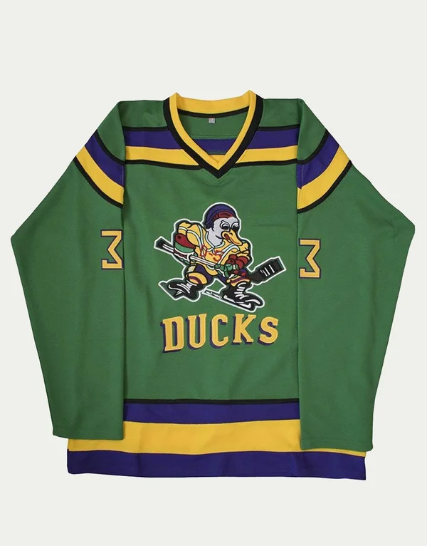 Greg Goldberg #33 Mighty Ducks Hockey Jersey - Hockey S - Green