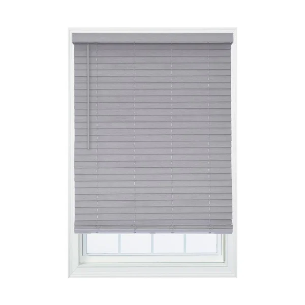 Allen + Roth 2-in Slat Width 40.75-in x 72-in Cordless Gray Faux Wood Room Darkening Horizontal Blinds - DFWDB4272-40.75