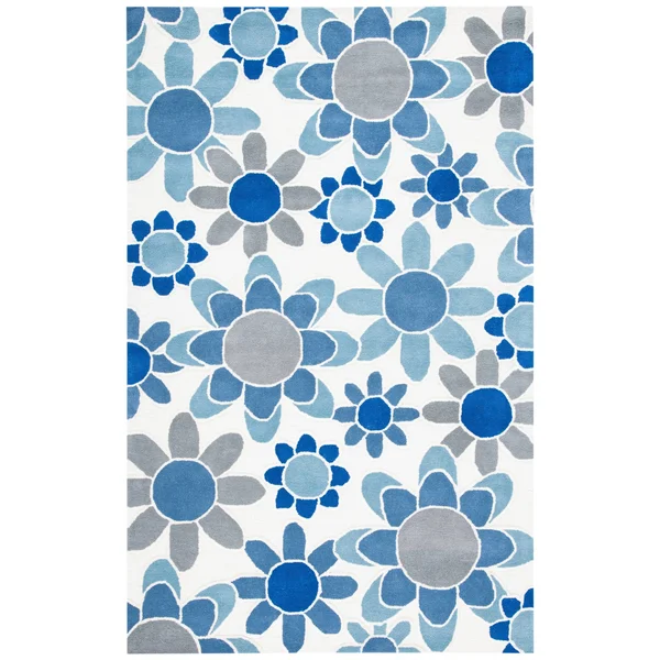 Safavieh Handmade Kids Miens Floral Wool Rug - 4& x 6& - Ivory/Pink