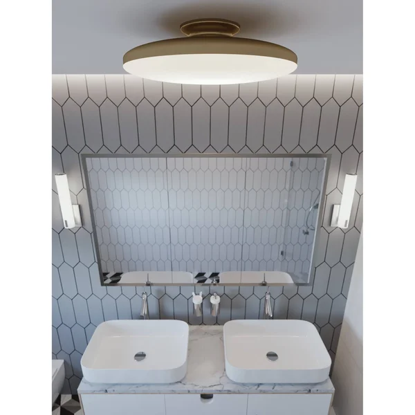 AFX-SKYF15LAJD1SN-Skye - 15 inch 25W 1 LED Flush Mount Satin Nickel