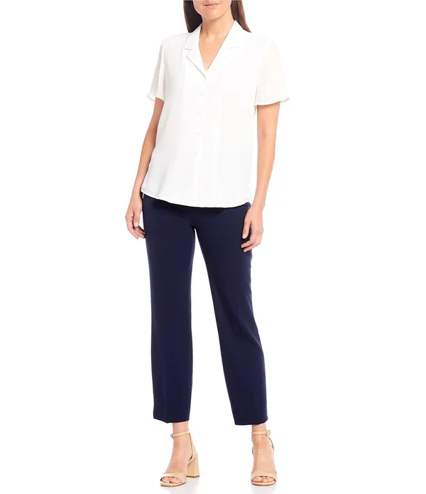 Investments The Park Ave Fit Pull on Classic Ankle Pants - 18