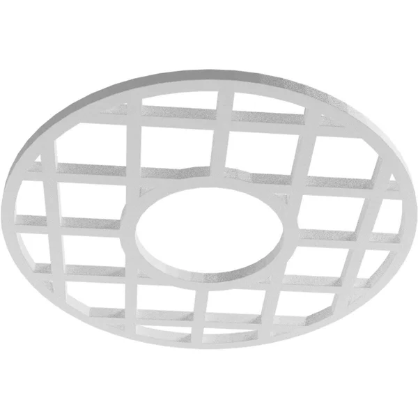 Ekena Millwork CMPP32ONASV 32x22OD x 11 5/8x22ID x 1x22P O&Neal Architectural Grade PVC Pierced Ceiling Medallion - Antiqued Silv