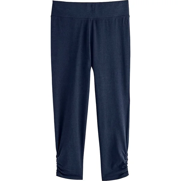 Women's Matiz Ruched Capris, Pants for Women, Blue