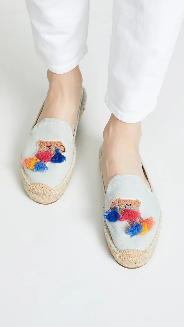 Soludos Tassel Camel Espadrille - Chambray, 5.5