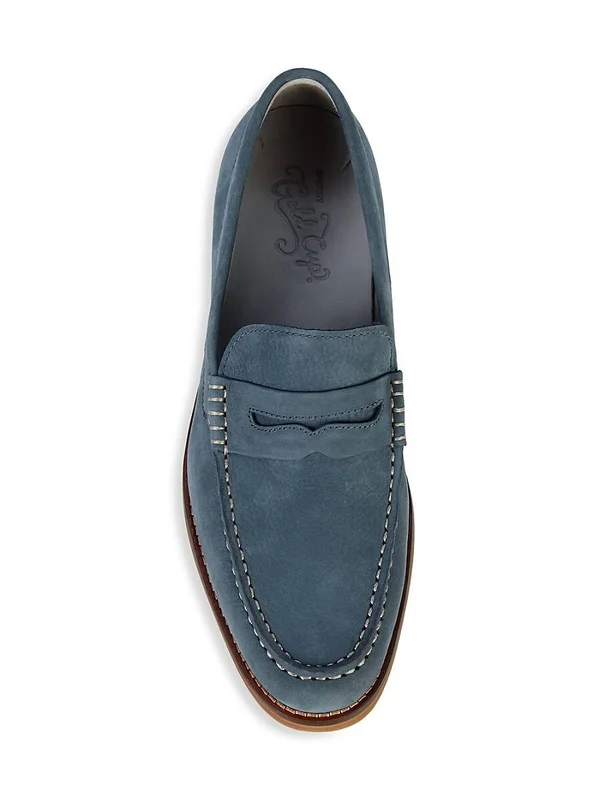 Sperry Gold Cup Exeter Suede Tassel Penny Loafers US 9.5 - Blue