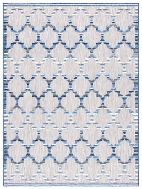Safavieh Cabana Rug Collection CBN333G - Grey, Blue - 8' x 10'