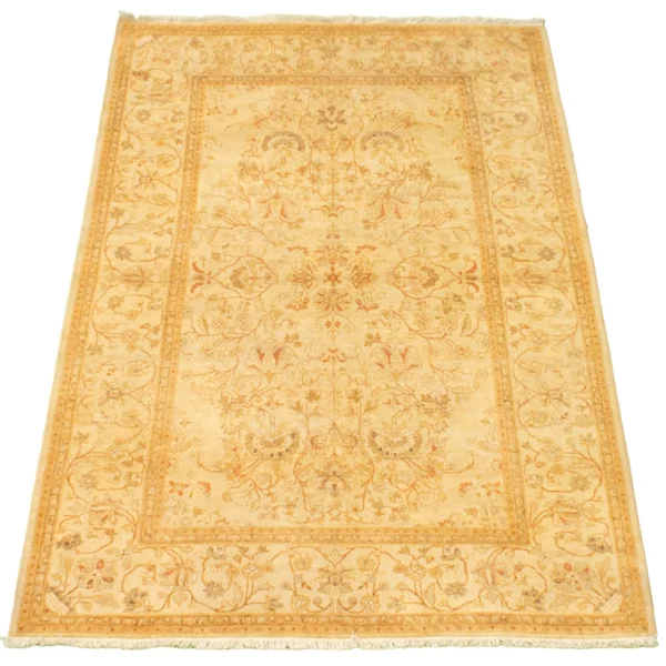 Hand-Knotted Pako Persian 18/20 Beige Wool Rug 4&2x22 x 6&5x22