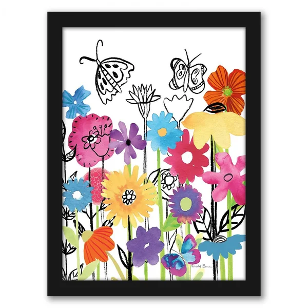 Americanflat Floral Magic II by Farida Zaman Black Framed Print 16x20