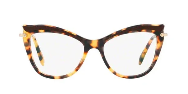 Miu Miu MU06PV Eyeglasses - Light Havana (VIF1O1)