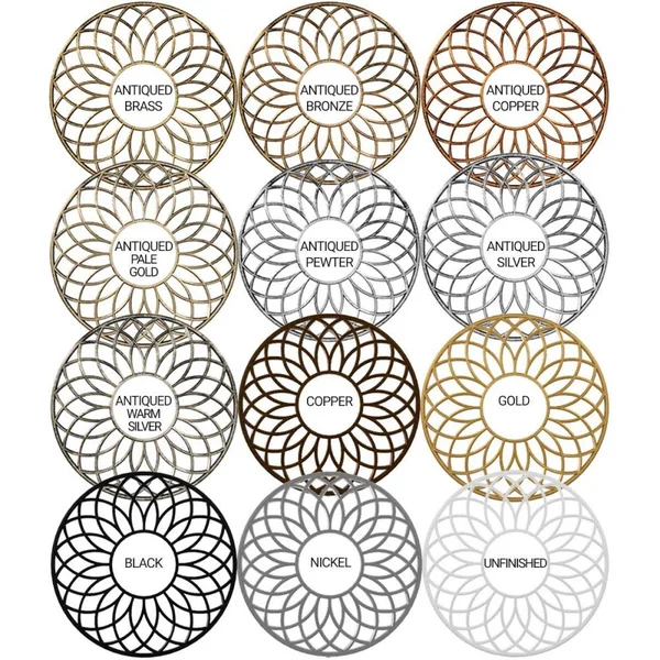 Ekena Millwork CMPP32CHAWS 32x22OD x 8 1/4x22ID x 1x22P Chevron Architectural Grade PVC Pierced Ceiling Medallion, Antiqued Warm
