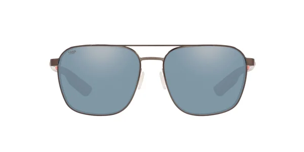 Costa Del Mar Sunglasses Wader Shiny Dark Gunmetal Gray Silver Mirror 580P