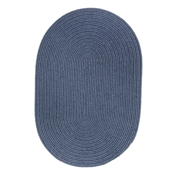 Pura Braided Rug in Sailor Blue 2' x 3' Oval