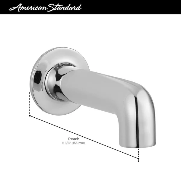 American Standard 8888316.295 Studio S Slip-On Non-Diverter Tub Spout, Brushed Nickel