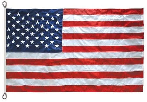 American Flag - 20& x 38&, Reinforced Nylon with Rope & Thimbles, USNY20X38RN 010036
