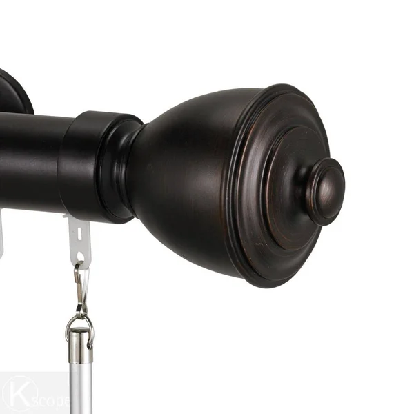 Art Decor Tekno 40 Decorative Traverse Rod with Melrose Finial, 60-Inch, Maroon
