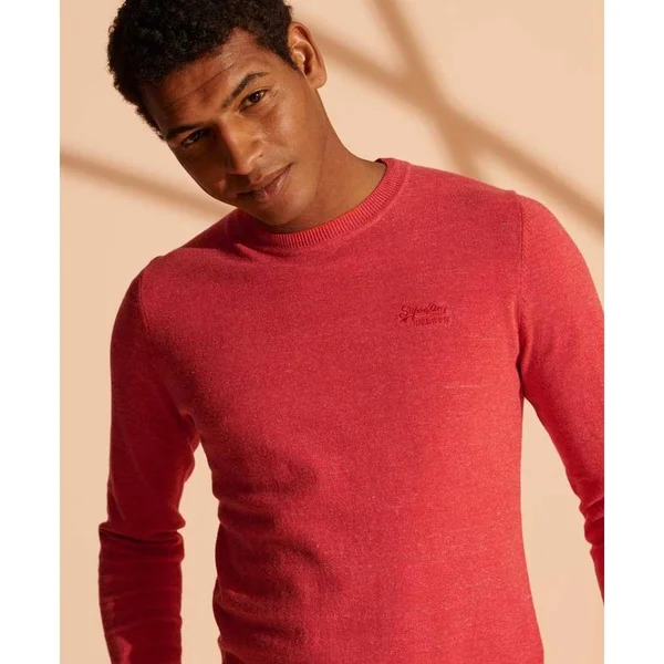 Superdry Orange Label Crew Jumper - Red - Crew Neck