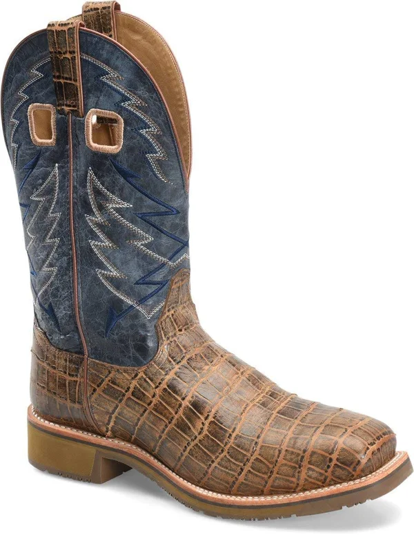 Double H Nyles Steel Square Toe Roper 11x22 10.5 Men's Brown