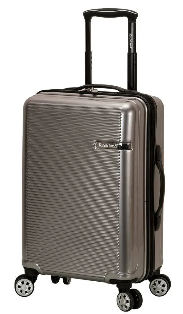 Rockland Polycarbonate Luggage Set (3-Piece) - Silver