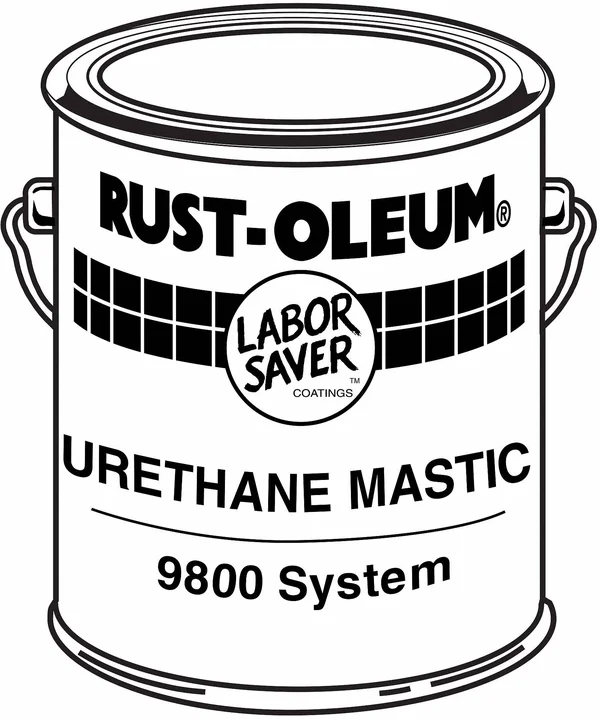 Rust-Oleum 9815419 9800 Urethane Mastic - Alumi-NON, 1 gal.