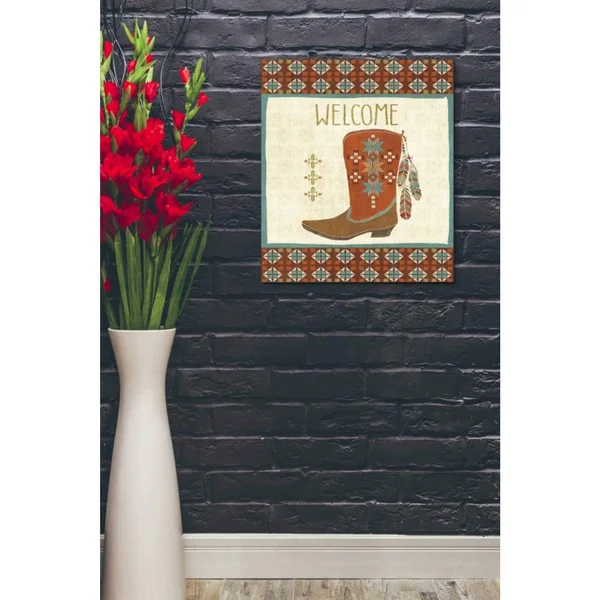 Epic Graffiti 'Southwest at Heart IV Flag' by Veronique Charron - Canvas Wall Art, 12 inchx16 inch, Size: 12 x 16, Beige
