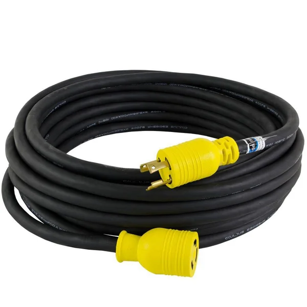 Conntek [RUL630PR-025] 25-Feet 10/3 30-Amp 250-Volt L6-30 Anti-Weather - Oils, Acids and Chemicals Rubber Locking Extension Cord