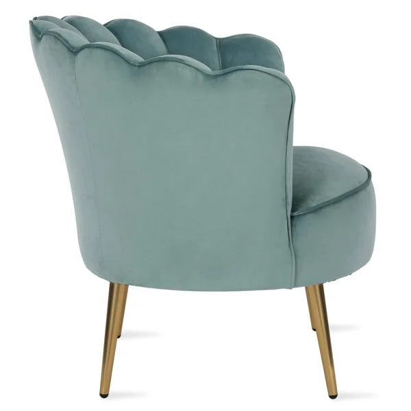 Novogratz Presley Modern Glam Seashell Accent Chair - Cream