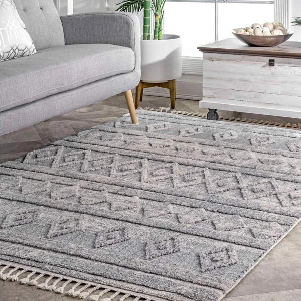 nuLOOM Diamond Shaggy Devonte Area Rug - Size: 7& 10 inch x 10& 10 inch