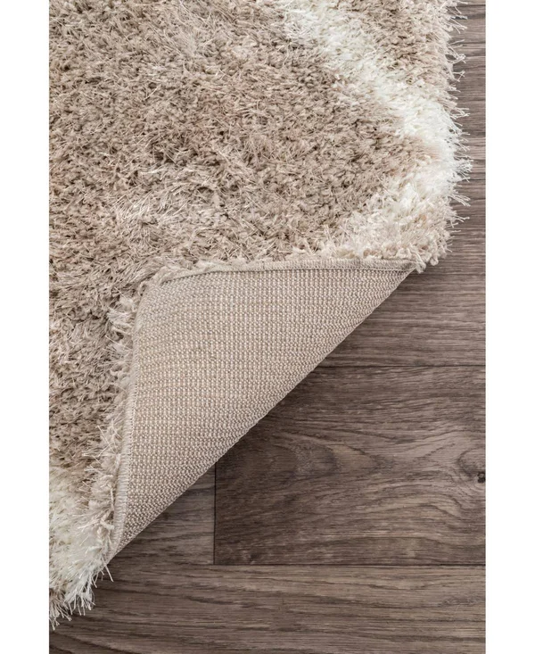 nuLOOM Diamond Shag Area Rug - Size: 4& x 6&, Beige