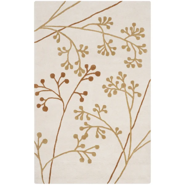 Safavieh Soho Rug SOH305B Ivory, Orange, 8& x 8& Round