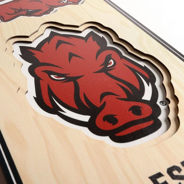 You The Fan Multi NCAA Arkansas Razorbacks 3D Stadium Banner-8x32