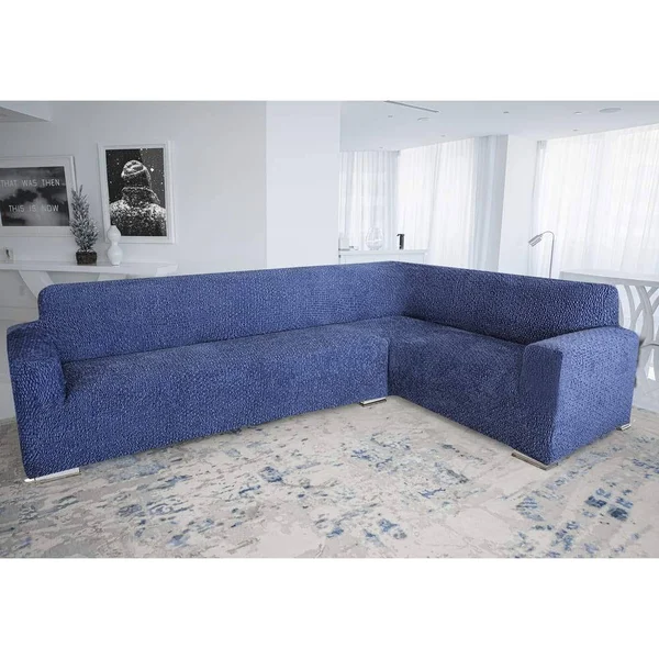 Corner Sectional Slipcover - Velvet Collection Brown