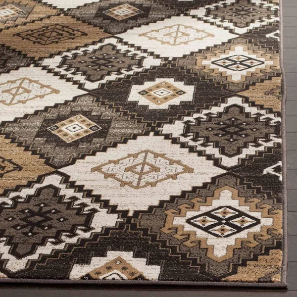 Vintage Rug Black Ivory 6&7x22x6&7x22 Round Safavieh