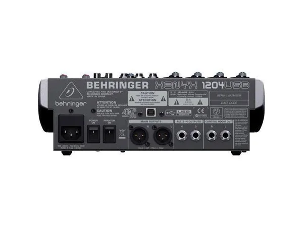 Behringer 12-Input 2-Bus Mixer, XENYX/EQ 1204USB w/ Pro DJ Bundle