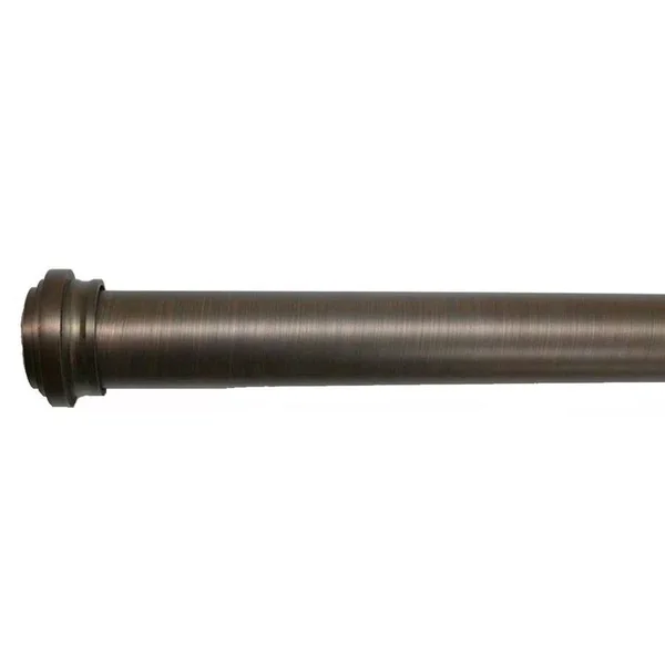 Allen + Roth Bronze 72-in to 144-in Oil Rubbed Bronze Steel Single Curtain Rod - FSI 1802 DORB